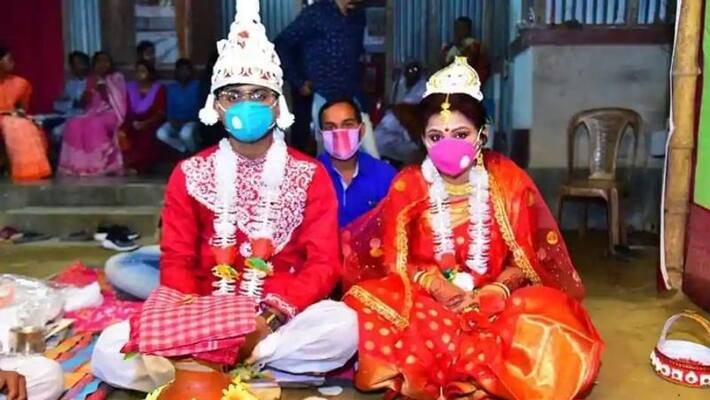 Tripura witnesses first wedding amidst Covid 19 lockdown Tripura witnesses first wedding amidst Covid 19 lockdown