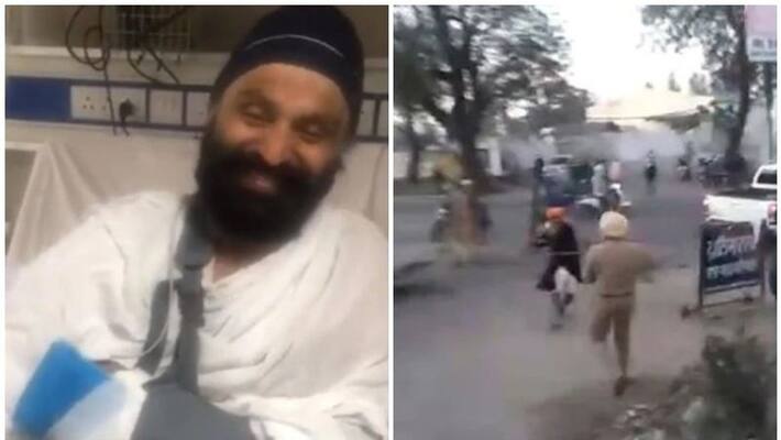 punjab Police officer whose hand was chopped off for demanding travel pass from Nihang Sikh recovers and smiles now punjab Police officer whose hand was chopped off for demanding travel pass from Nihang Sikh recovers and smiles now