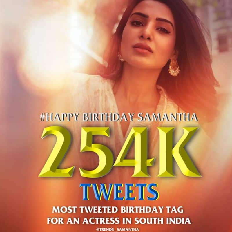 Actress Samantha Birthday Special Hastag Made New Record