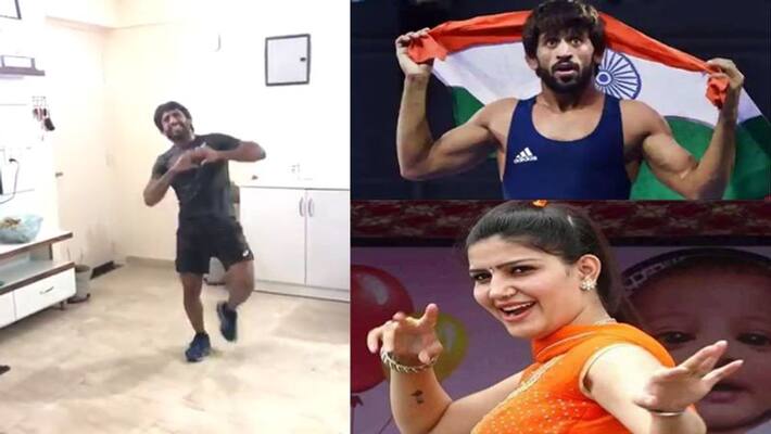 Bajrang Punia desi dance on Sapna Chaudhary song, video goes viral kpu Bajrang Punia desi dance on Sapna Chaudhary song, video goes viral kpu