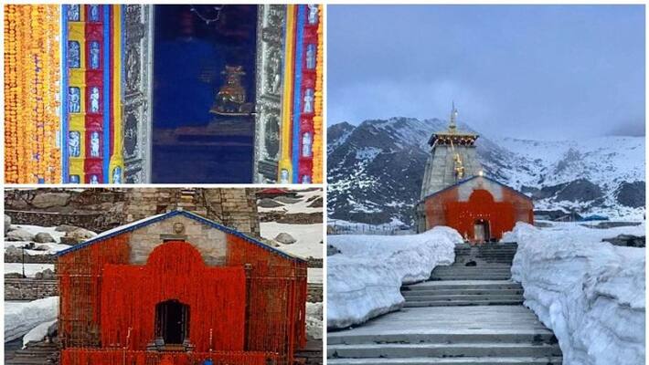 Portals of the Kedarnath temple were opened no entry for devotees Portals of the Kedarnath temple were opened no entry for devotees