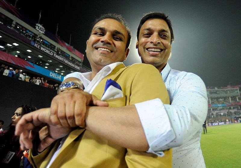 Pakistan Players Afridi and Akhtar abused me in my first match against Pakistan, Says Sehwag