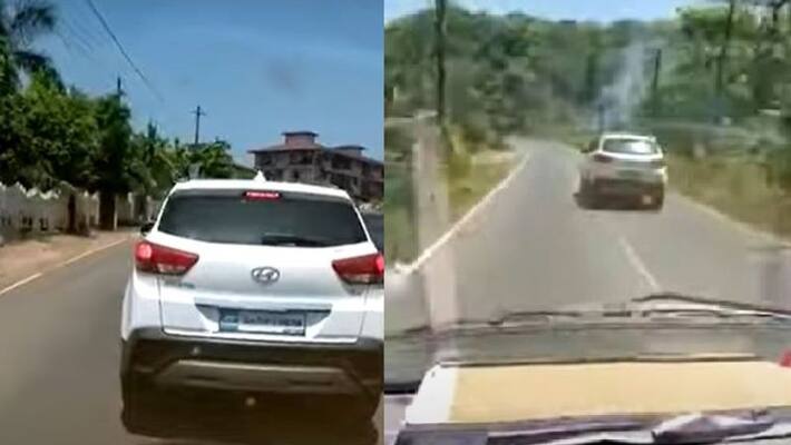 Minor driving a Hyundai Creta obstructed ambulance cops fined him Minor driving a Hyundai Creta obstructed ambulance cops fined him