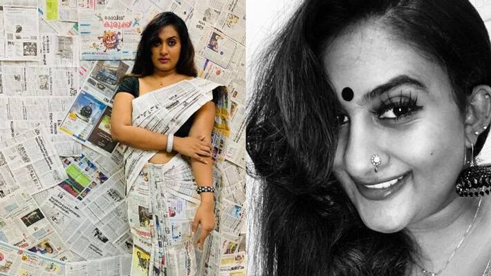 saree made with news paper by merin mathews saree made with news paper by merin mathews