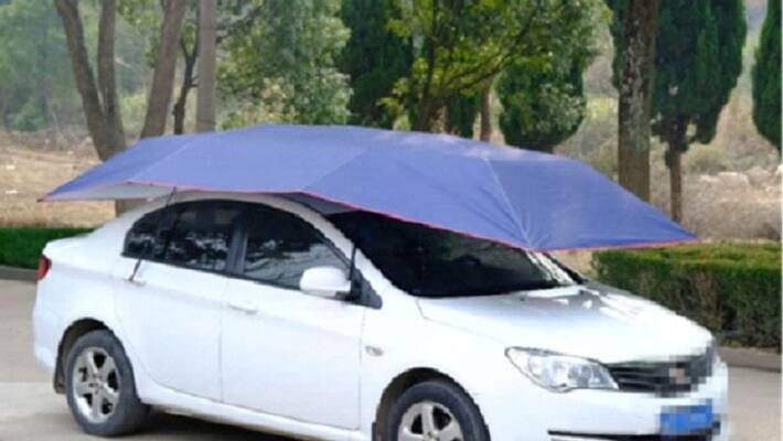 Sun rain protection car cover umbrella introduced to market Sun rain protection car cover umbrella introduced to market