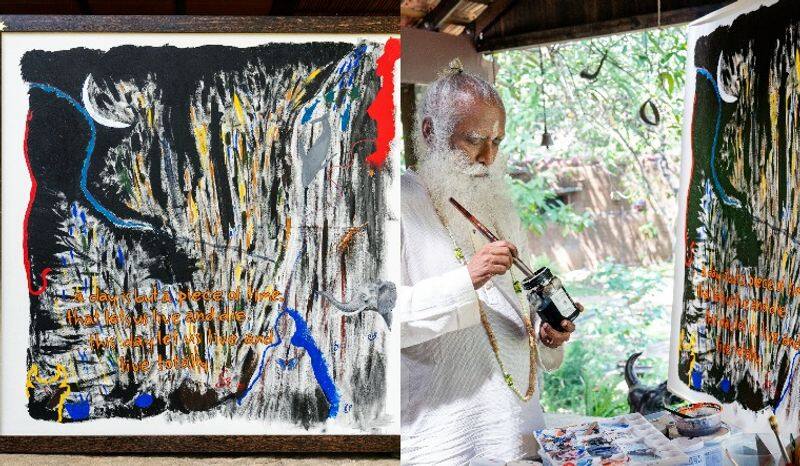 sadhguru paintings earn 4 crore rupees which is using for corona relief