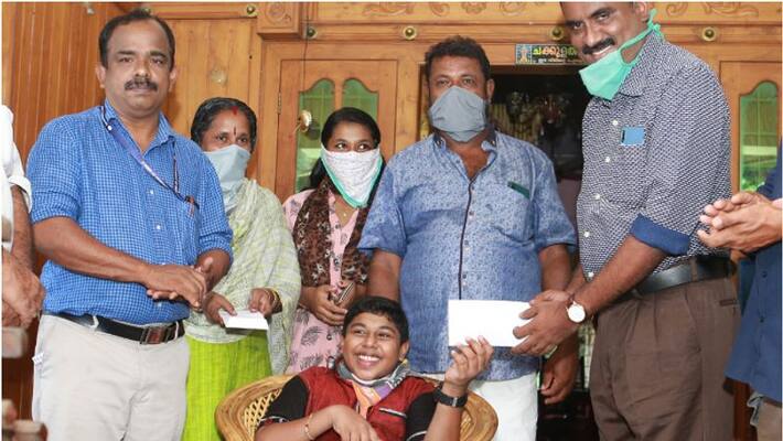 differently abled boy donates his pension to relief fund differently abled boy donates his pension to relief fund