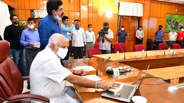 Karnataka CM BS Yediyurappa to work from home after staff test positive for coronavirus Karnataka CM BS Yediyurappa to work from home after staff test positive for coronavirus