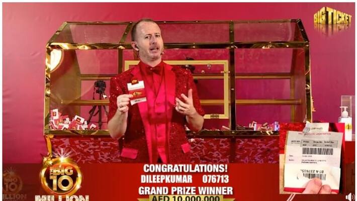 Indian expatriate Dileep Kumar won AED 10 million in Abu Dhabi big ticket draw Indian expatriate Dileep Kumar won AED 10 million in Abu Dhabi big ticket draw