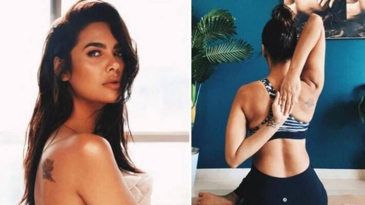 Esha Gupta shares yoga poses in Instagram Esha Gupta shares yoga poses in Instagram