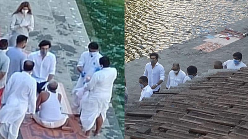 Rishi Kapoor Ashes Immersed By son Ranbir Kapoor At banganga KPJ