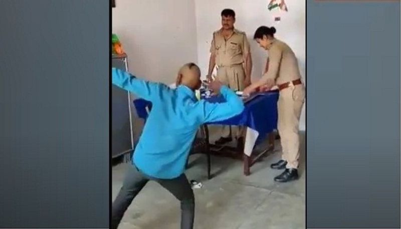 Punishment for breaking lockdown, dance on Sapna Chaudhary song in police station, video viral asa