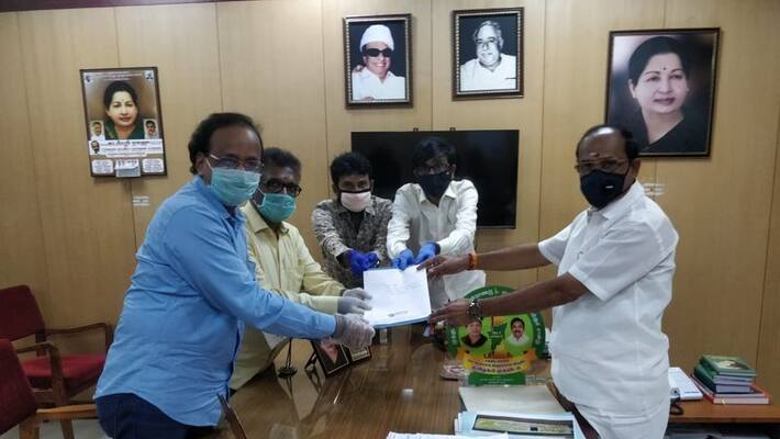 Kindly Permit to Do Post Production Work Like Kerala Tamil Movie producers Request Minister Kadambur Raju Kindly Permit to Do Post Production Work Like Kerala Tamil Movie producers Request Minister Kadambur Raju