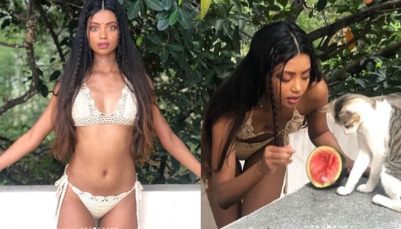 She captioned the picture, "Watermelon and kiwi 🥝 📸."