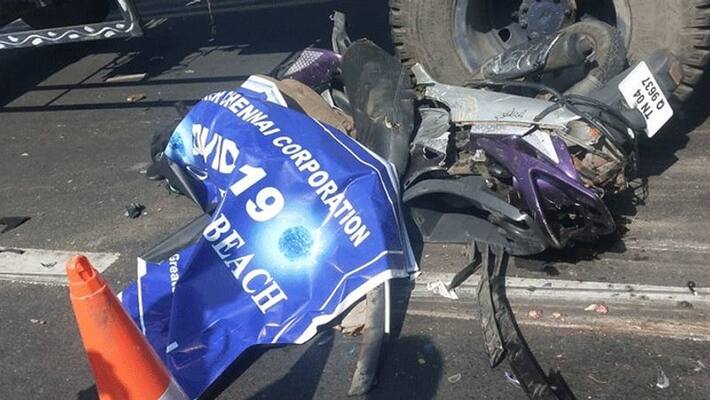 chennai accident...Women police dead chennai accident...Women police dead