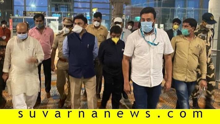 Karnataka ministers check preparations in bangalore airport Karnataka ministers check preparations in bangalore airport