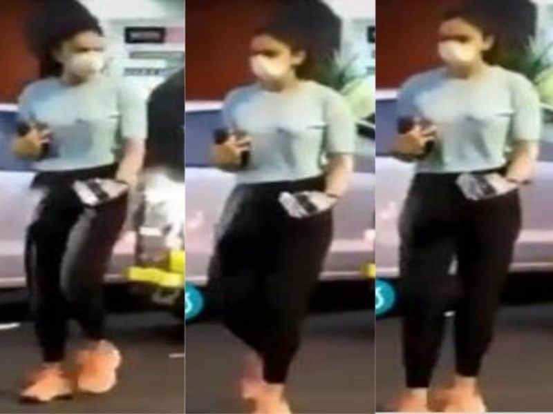 The clip was doing the rounds with the caption, "Deepika Padukone buying liquor in Mumbai..... Best example in social distancing..... No servants.........No drivers."
