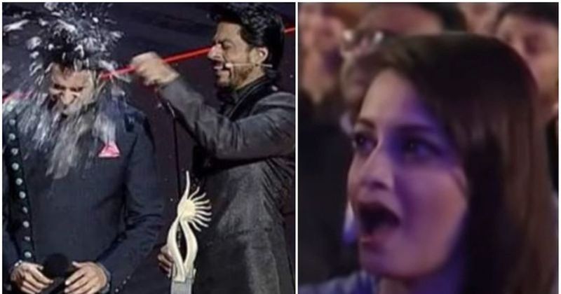 An old video from IIFA 2013 is doing the rounds where hosts Shah Rukh Khan and Shahid Kapoor call then-newcomer Ayushmann on the stage to crack some jokes. The event happened in Macau.

