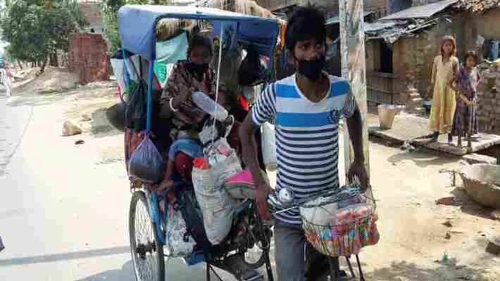 man traveled 1600 kms from delhi to reach home in bihar pra man traveled 1600 kms from delhi to reach home in bihar pra
