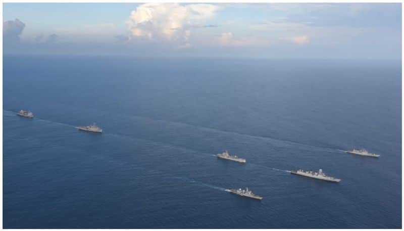 Operation Samudra Setu - Indian Naval Ships Rendezvous INS Jalashwa