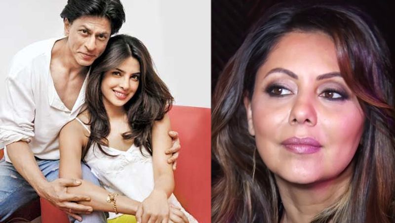 Shah Rukh Khan put out a question to test 17-year-old Priyanka. “This is hypothetical. Who would you rather marry? A great Indian sportsmen with all the records in Indian cricket like Azhar Bhai here who would make our country proud, take you all around the world and make you swell with pride or an artistic business person with a difficult name to pronounce like Swarovski who would bedeck you with jewels and fine necklace and you will never have to buy a chandelier for your house ever again or a Hindi film star like me who has nothing better to do than give you complicated multiple choice questions about a hypothetical wedding like this.”