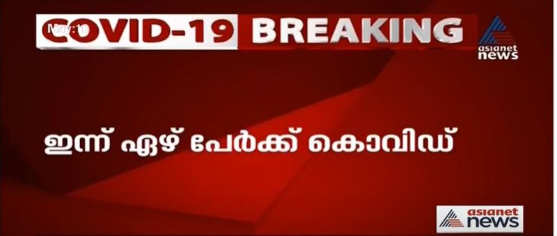 സംസ്ഥാനത്ത് ഇന്ന് 7 പേർക്ക് കൊവിഡ് സ്ഥിരീകരിച്ചു