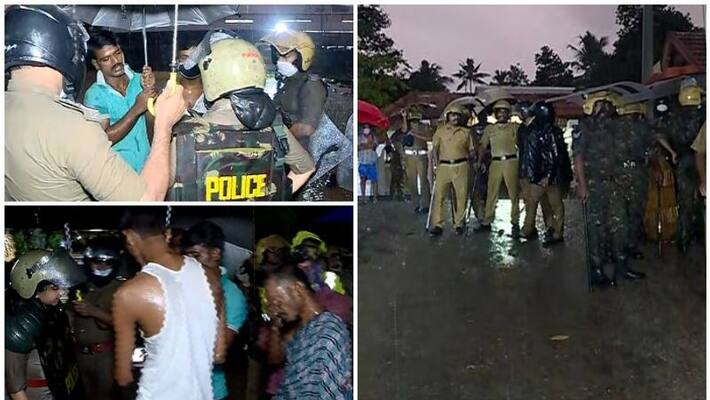 Conflict between police and other state workers in thiruvanathapuram Conflict between police and other state workers in thiruvanathapuram