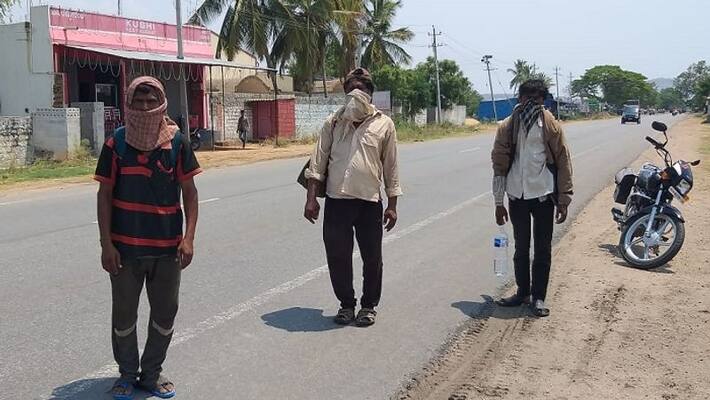 Labors went to Ballari to Maharashtra due to Lockdown Labors went to Ballari to Maharashtra due to Lockdown