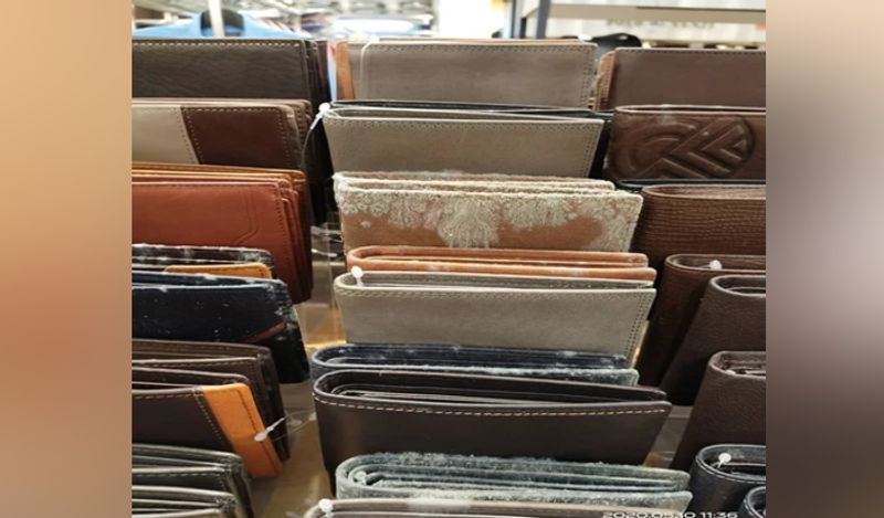 The photos showed the extent of fungal growth on some leather or faux-leather products in a departmental store that has not seen patrons for several weeks now.
