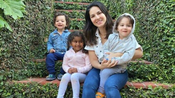 sunny leone shares beautiful pic with children on mothers day sunny leone shares beautiful pic with children on mothers day
