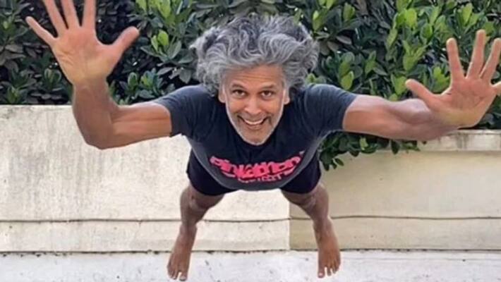 model milind soman shares new superman pushups video in instagram model milind soman shares new superman pushups video in instagram