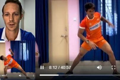 Watch Robin Arkell Krishan Pathak showcase India hockey team lockdown workout