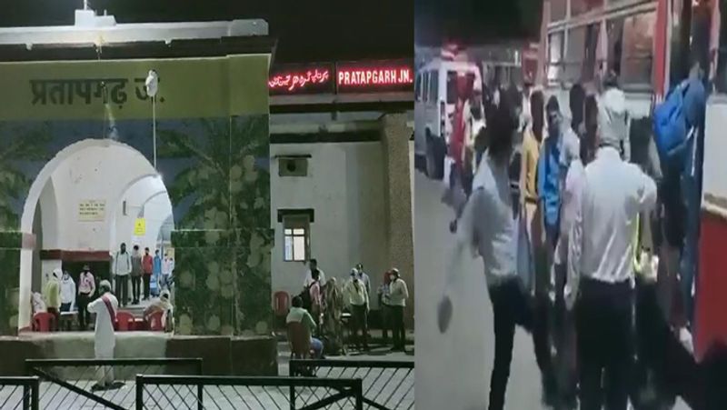 मामला सोमवार शाम का है । यूपी के प्रतापगढ़ में महाराष्ट्र से आई श्रमिक एक्सप्रेस से आए मजदूरों को बस से उनके गंतव्य को रवाना किया जा रहा था । मजदूरों की अच्छी खासी भीड़ इकट्ठा हो गई थी । वहां पर मुख्य राजस्व अधिकारी श्रीराम यादव की ड्यूटी मजदूरों को बस से भेजने के लिए लगाई गई थी ।