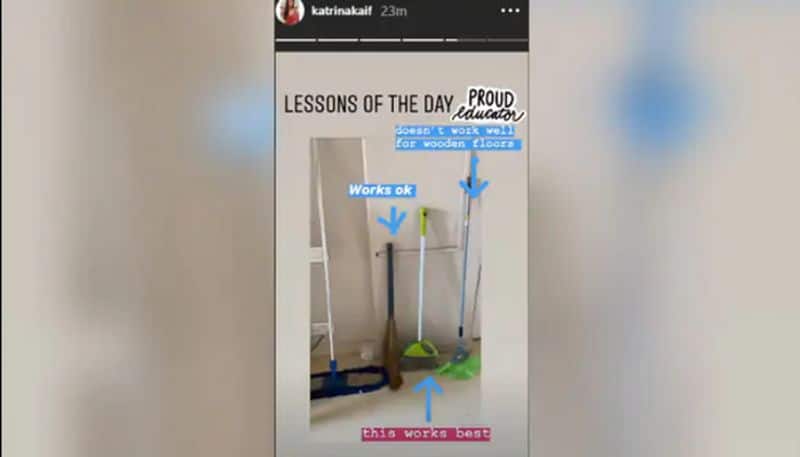 katrina kaif shares funny image in which she judges mops in her home