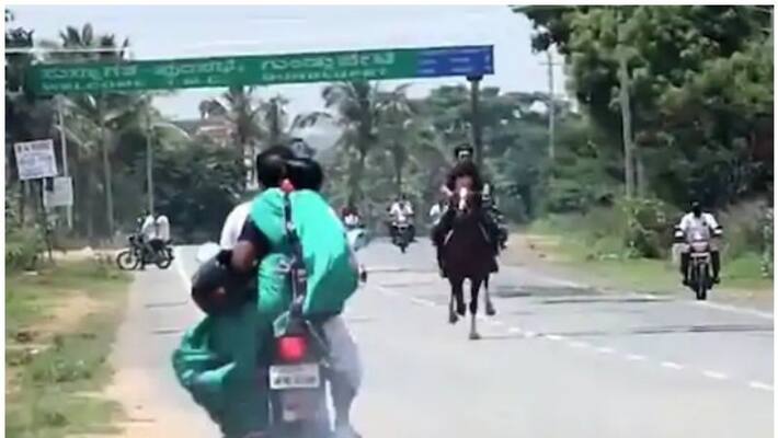 Karnataka BJP MLA's Son defies lock down and Ride horse Karnataka BJP MLA's Son defies lock down and Ride horse
