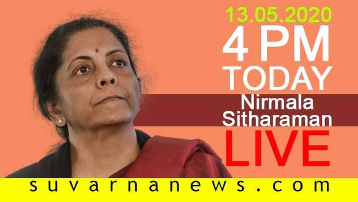 Nirmala Sitharaman to announce details of economic package at 4 pm Wednesday Nirmala Sitharaman to announce details of economic package at 4 pm Wednesday