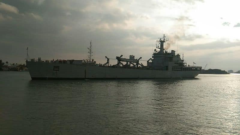 Indian warships bring oxygen other medical supplies as part of Navy Operation Samudra II
