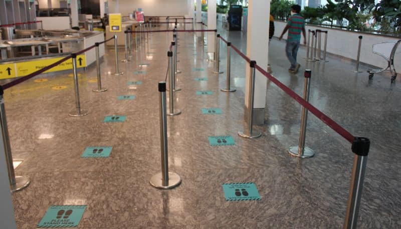 Coronavirus Bengaluru airport introduces social distancing thermal screening and more photos