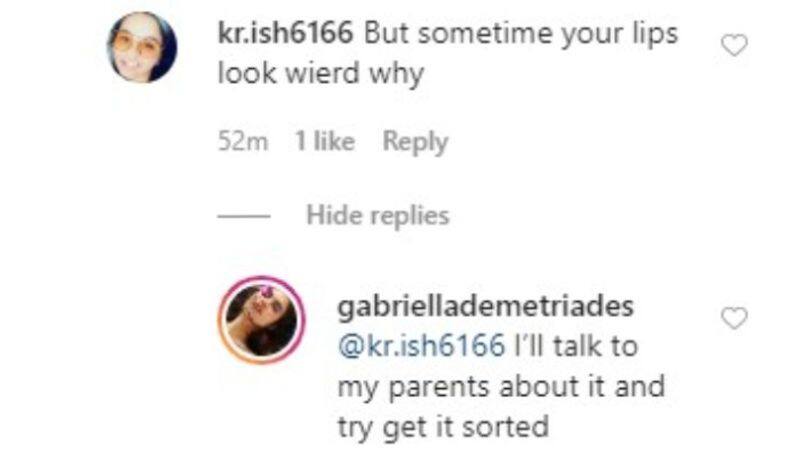 designer gabriella demetriades gives funny reply to instagram follower