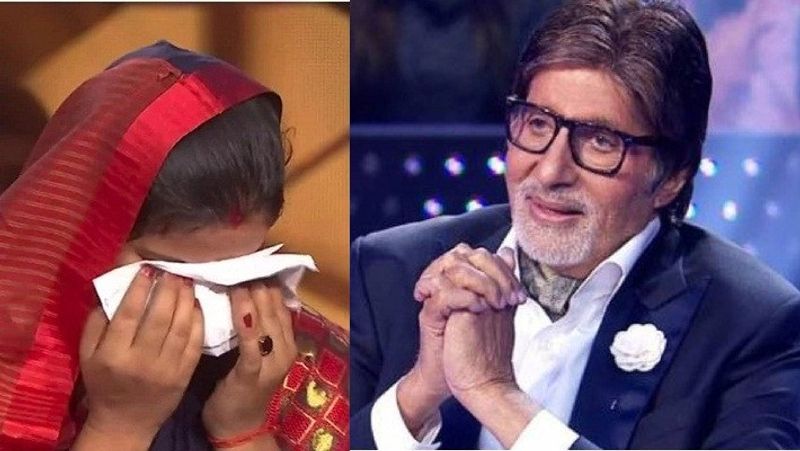 अमिताभ बच्चन के सामने पहुंचकर ऊषा यादव फूट-फूटकर रोने लगीं। जिसके बाद अमिताभ सीट से उठे और उन्हें टीशू पेपर दिया।
