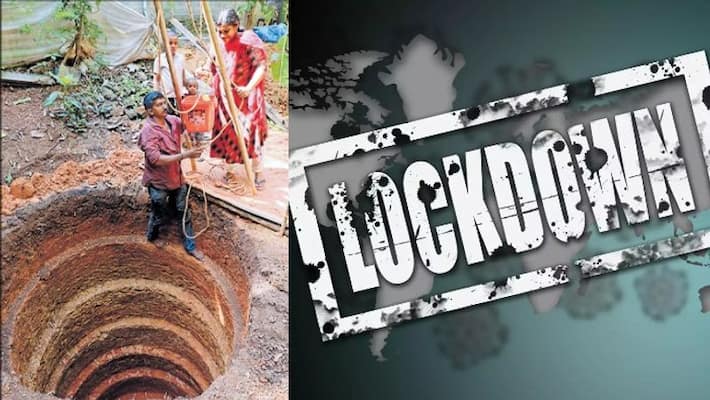 kerala couple utilises lockdown period to dig well kerala couple utilises lockdown period to dig well