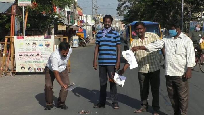 dmk mp's dayanithimaran and tr balu photo's firing dmk mp's dayanithimaran and tr balu photo's firing