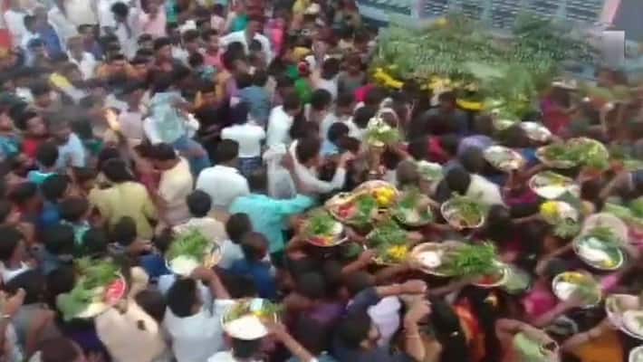 Karnataka Thousands people attended religious event in Ramnagar kpn Karnataka Thousands people attended religious event in Ramnagar kpn