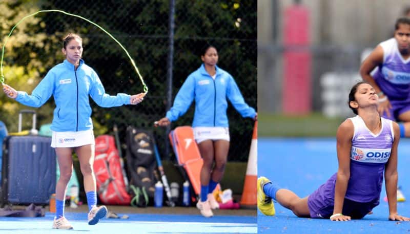 Watch India women hockey team player Navjot Kaur gruelling fitness session