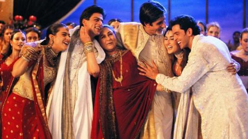अमिताभ बच्चन, शाहरुख खान, जया बच्चन और काजोल स्टारर फिल्म 'कभी खुशी कभी गम' परिवार के मेल को दिखाता है। परिवार की एक जुटता को होना दिखाता है। शाहरुख फिल्म में छोटे घर की लड़की (काजोल) से प्यार करते हैं और उससे शादी कर लेते हैं। इसकी वजह से पापा (अमिताभ बच्चन) उनसे नाराज हो जाते हैं। लेकिन परिवार को मिलाने का काम ऋतिक रोशन करते हैं, जो कि फिल्म में वो शाहरुख के छोटे भाई होते हैं।