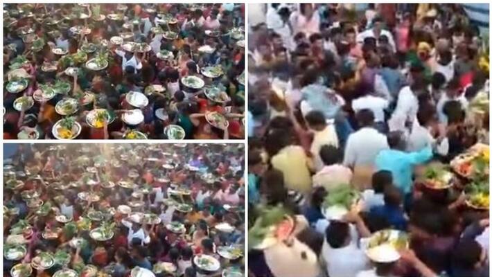 Hundreds gather at a village in Ramanagar for a religious fair violates lock down directions Hundreds gather at a village in Ramanagar for a religious fair violates lock down directions