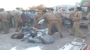 Uttar Pradesh: 24 migrant labourers killed after two trucks collided Uttar Pradesh: 24 migrant labourers killed after two trucks collided