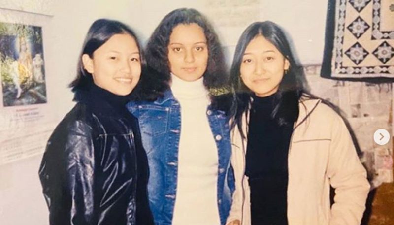 Kangana’s social media team last night shared several of her college-day image