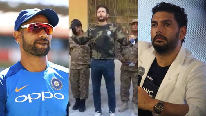 Shikhar Dhawan gives befitting reply to Shahid Afridi Shikhar Dhawan gives befitting reply to Shahid Afridi