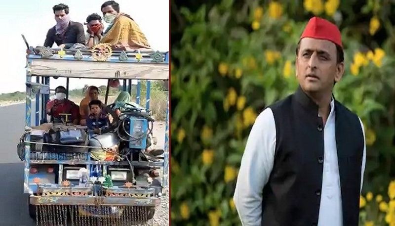 पूर्व सीएम अखिलेश यादव, भाजपा सरकार के खिलाफ ट्विटर वार कर रहे हैं। आज एक और वीडियो ट्विटर पर जारी किया है, जो जुगाड़ गाड़ी का है। इस वीडियो में एक ठेले से जुगाड़ से बने गाड़ी में सात लोग बैठे हैं। गाड़ी में गन्ना से रस बनाने वाली मशीन भी लगी हुई है।